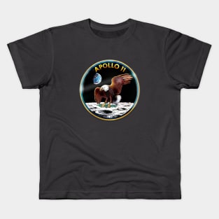 apollo 11 mission art work Kids T-Shirt